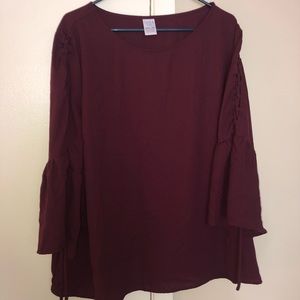 Ruffled long sleeve top
